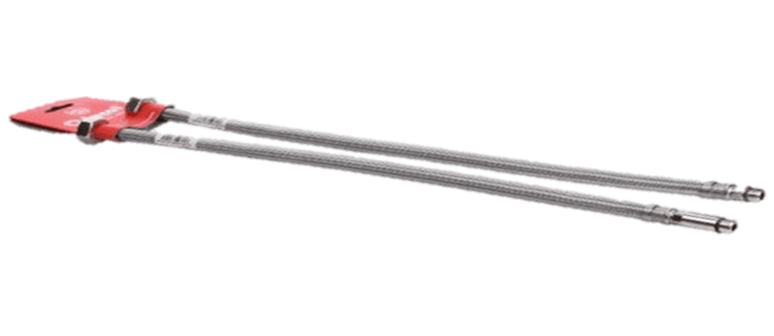 2xTAQ-GRIF DN8 АНТИКОРРОЗИЙНЫЙ шланг (ПОЛИМЕР)H3/8-M10x1-L17/37 ПАРА ДЛЯ СМЕСИТЕЛЯ
