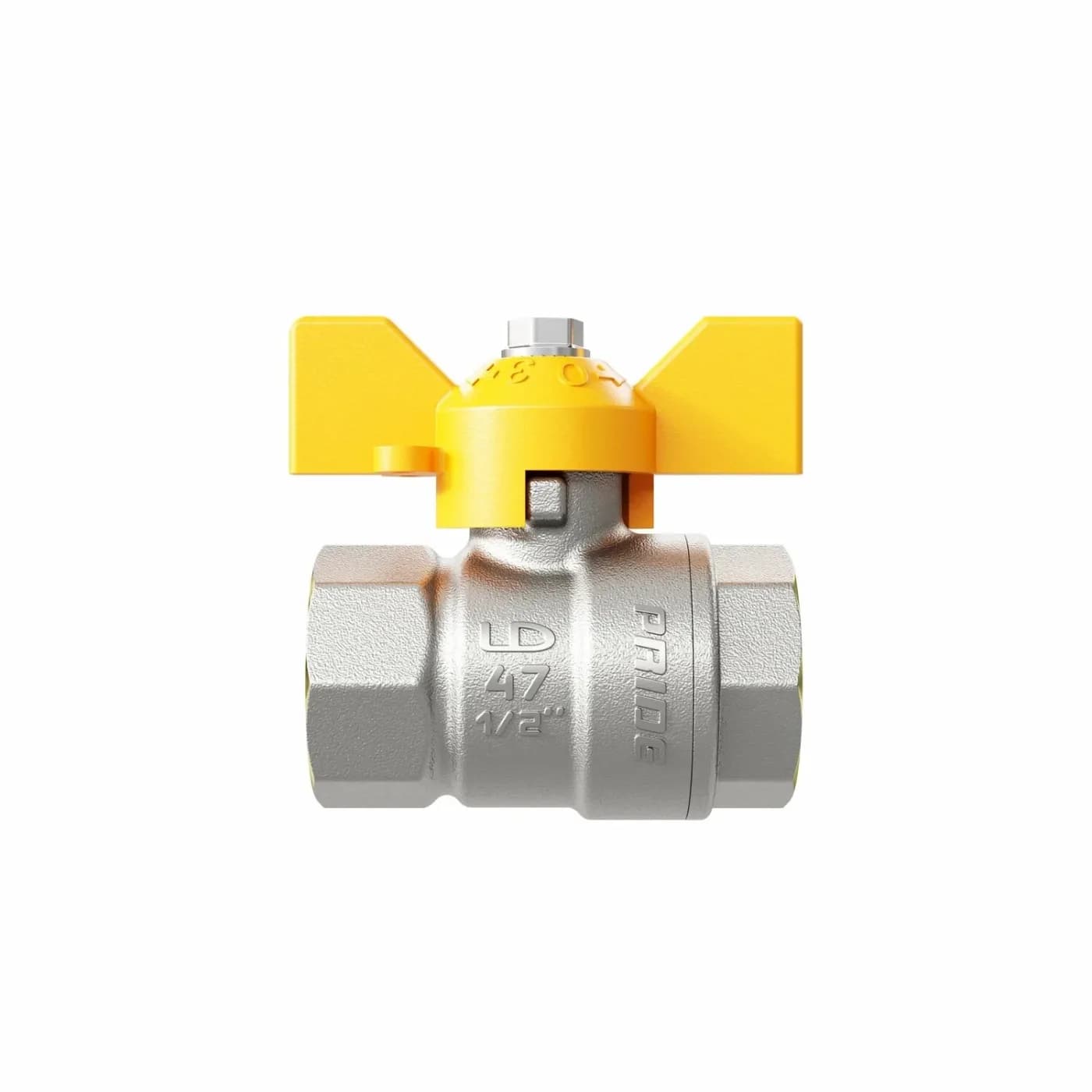 Кран шаровой латунный В-В.Б GAS Ру40 бабочка