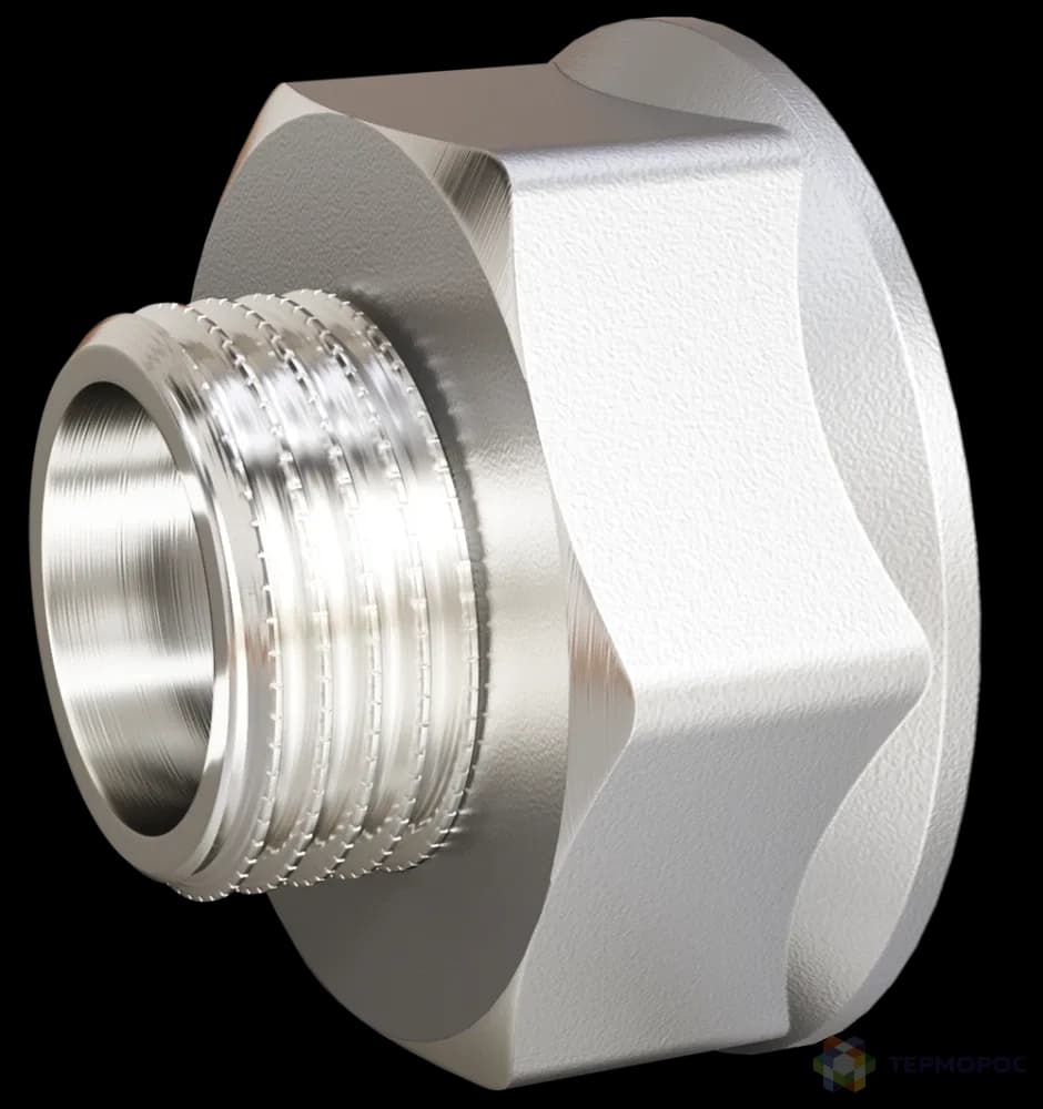 Переход (3/4"ВРх1/2"НР) латунь никель