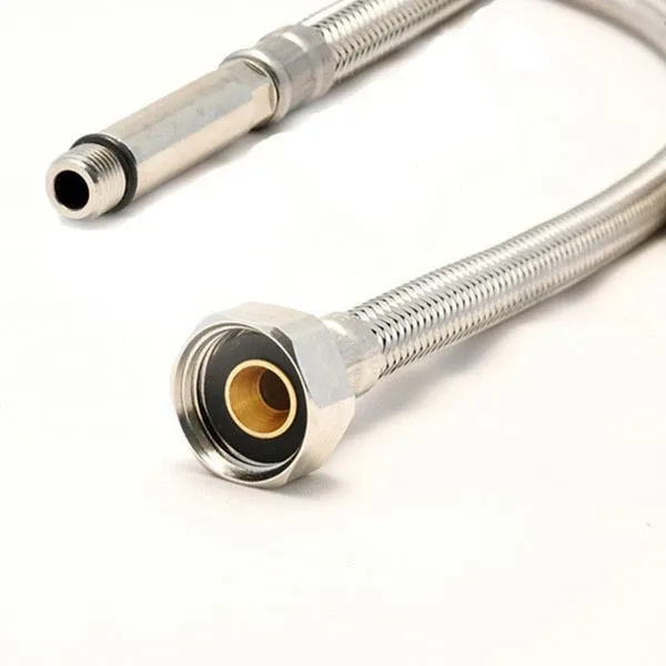 2xTAQ-GRIF DN15 В СТАЛЬНОЙ ОПЛЕТКЕ шланг H1/2 M10x1(L17/37)-400 ПАРА ДЛЯ СМЕСИТЕЛЯ